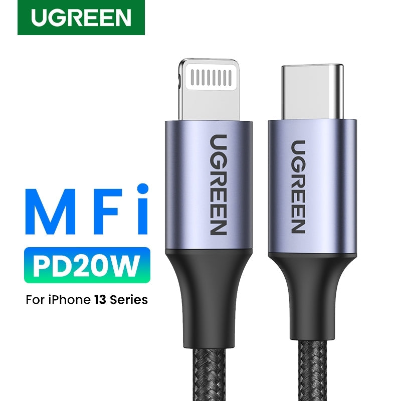 UGREEN 60759 USB-C to iPhone 8-pin Fast-Charging Cable 1M | Auzzi Store