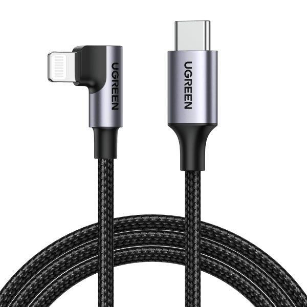 UGREEN 60763 90 Degree USB-C to iPhone 8-pin Cable 1M | Auzzi Store