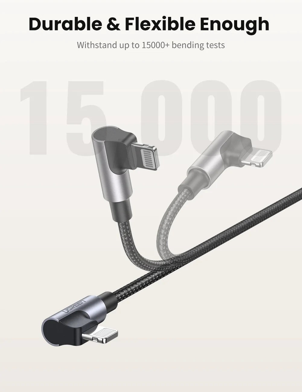 UGREEN 60763 90 Degree USB-C to iPhone 8-pin Cable 1M | Auzzi Store