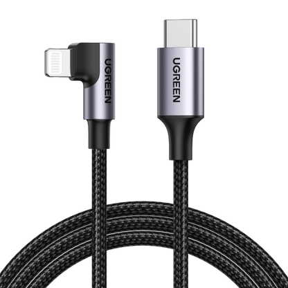 UGREEN 60765 90 Degree USB-C to iPhone 8-pin Cable 2M | Auzzi Store