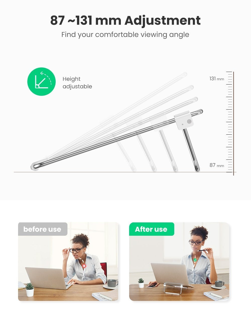 UGREEN 80348 Adjustable Laptop Desk Stand | Auzzi Store