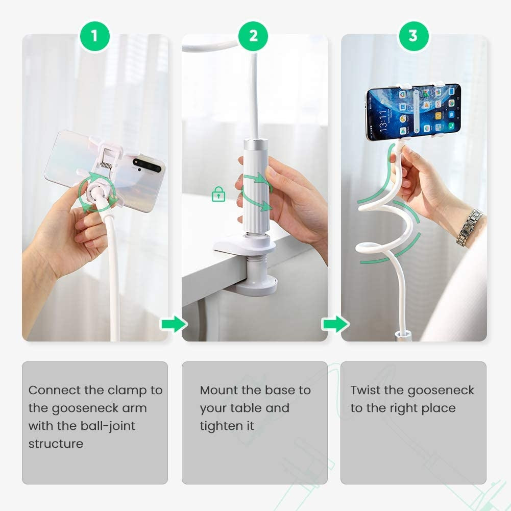 UGREEN 80515 Universal Phone Holder With Long Arm Silver 120cm | Auzzi Store