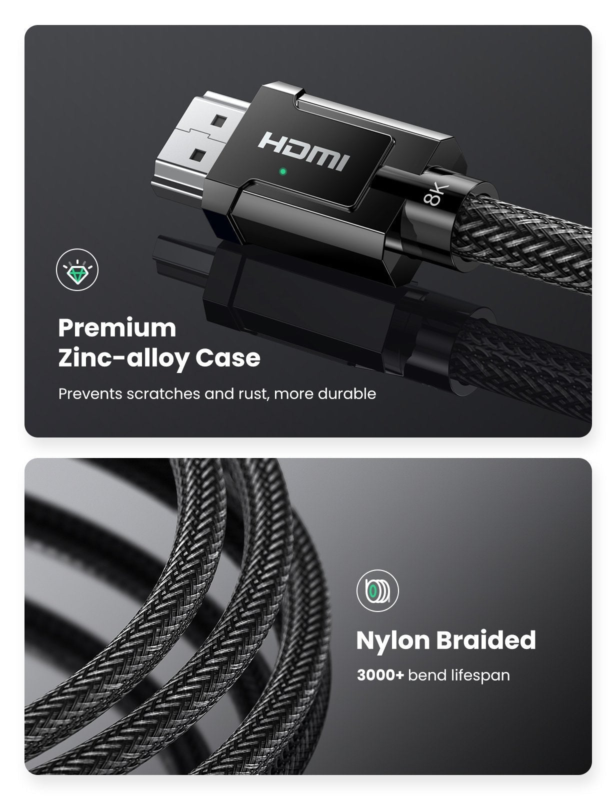 UGREEN 80602 8K HDMI 2.1 Cable 3M | Auzzi Store