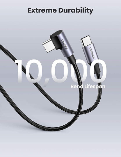 UGREEN 80714 USB-C 2.0 to Angle USB-C Cable Black 3M | Auzzi Store