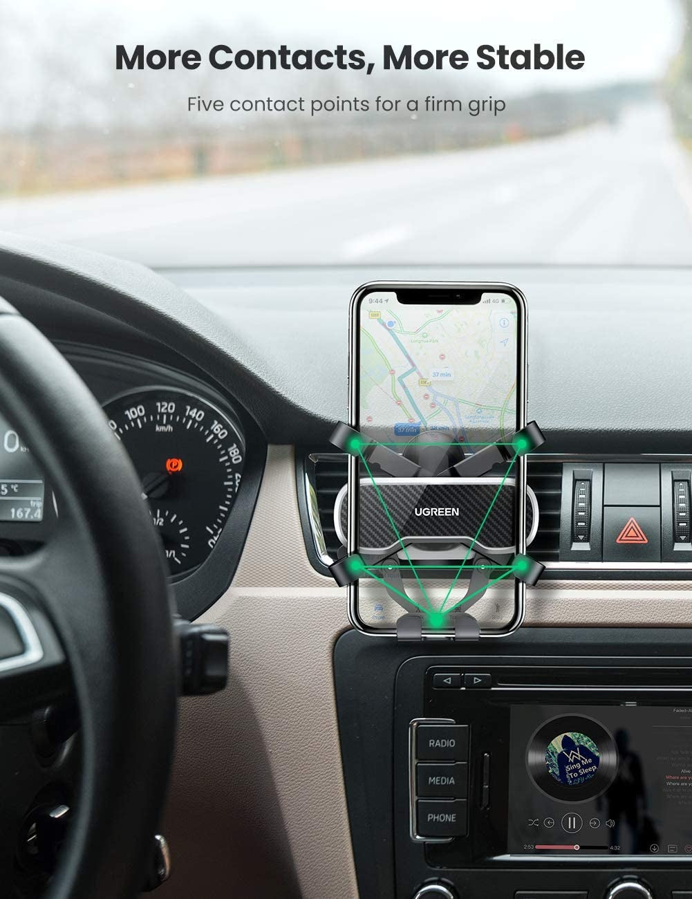 UGREEN 80871 Gravity Phone Holder for car with Hook | Auzzi Store