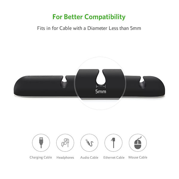 UGREEN Cable Organizer (2pcs/pack) - Black (30762) | Auzzi Store