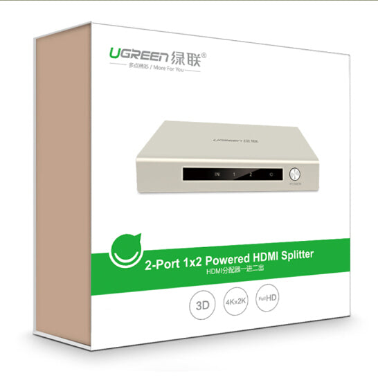 UGREEN HDMI 1 x 2 Amplifier Splitter Zinc Alloy (40276) | Auzzi Store