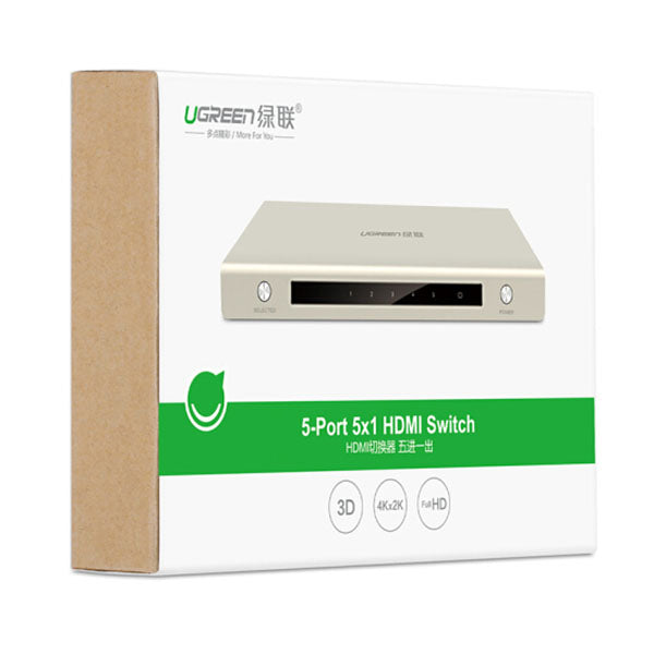 UGREEN HDMI 5 x 1 Switch  Zinc Alloy 40279 | Auzzi Store