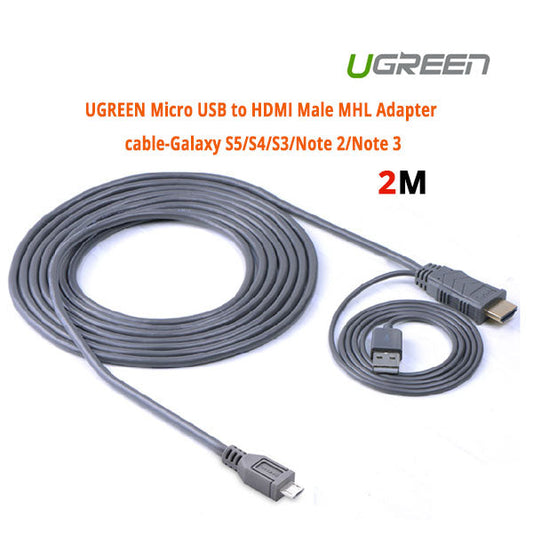 UGREEN MHL Micro USB 11 Pin to HDMI Adater Cable 2M (20139) | Auzzi Store