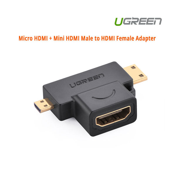 UGREEN Micro HDMI + Mini HDMI Male to HDMI Female Adapter (20144) | Auzzi Store