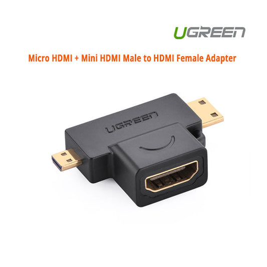 UGREEN Micro HDMI + Mini HDMI Male to HDMI Female Adapter (20144) | Auzzi Store