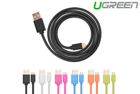 UGREEN Micro USB Male to USB Male cable Gold-Plated - White 2M (10850) | Auzzi Store