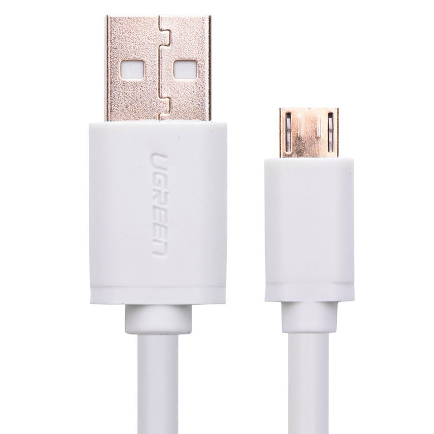 UGREEN Micro USB Male to USB Male cable Gold-Plated - White 2M (10850) | Auzzi Store