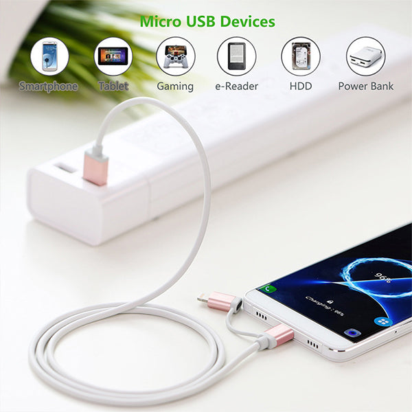 UGREEN Micro-USB to USB Cable with MFI Certified iPhone Adapter 1.5M(30471) | Auzzi Store