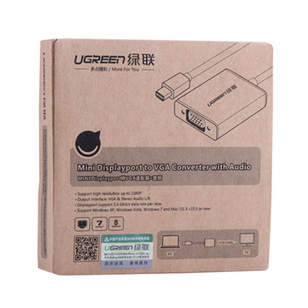 UGREEN Mini Display Port to VGA+Audio Converter cable (10437) | Auzzi Store