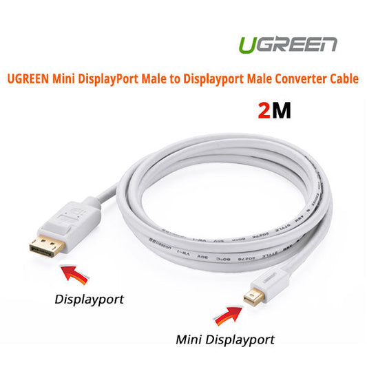 UGREEN Mini DisplayPort Male to Displayport Male Converter Cable (10408) | Auzzi Store