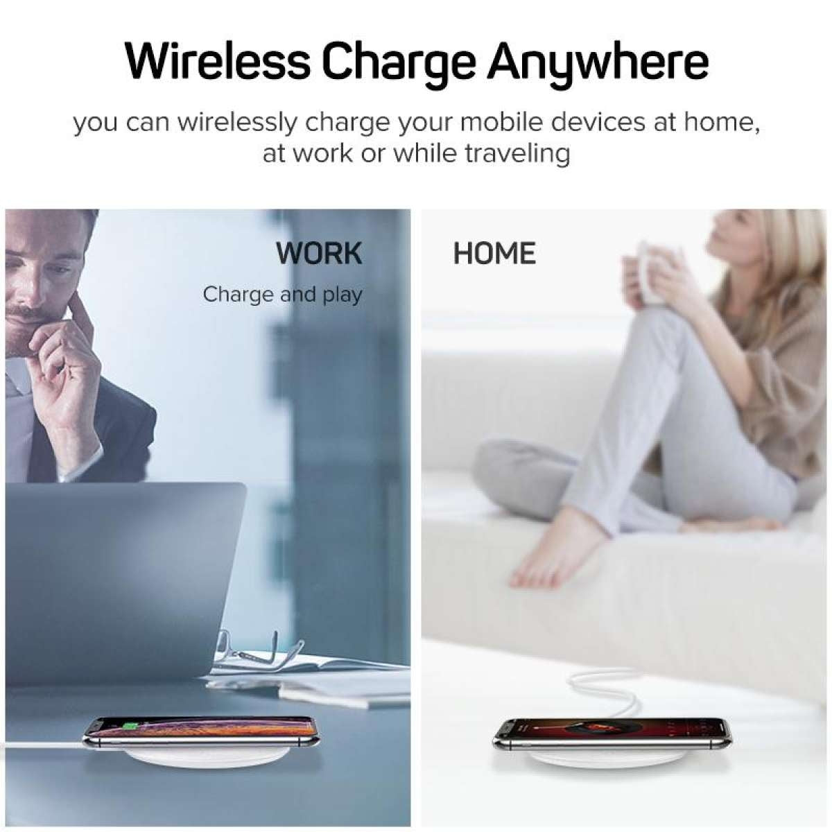 UGREEN QI Wireless charger White 60112 | Auzzi Store