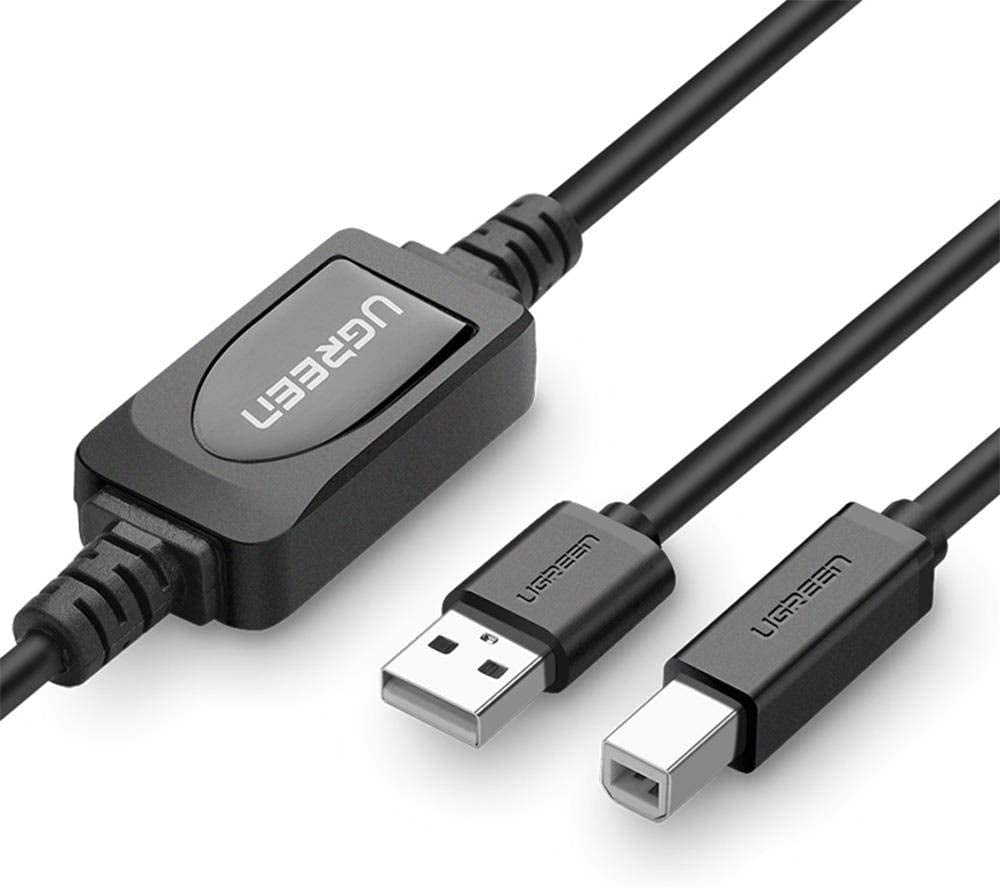 UGREEN USB 2.0 A Male to B Male Active Printer Cable 10m (Black) 10374 | Auzzi Store