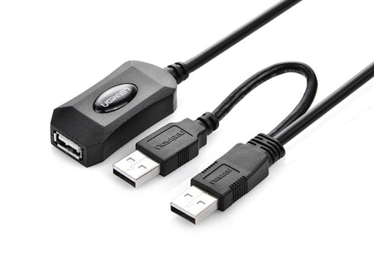 UGREEN USB 2.0 Active Extension Cable with USB Power 5M (20213) | Auzzi Store
