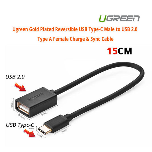 UGREEN USB Type-C Male to USB 2.0 Type A Female Charge & Sync Cable (30175) | Auzzi Store