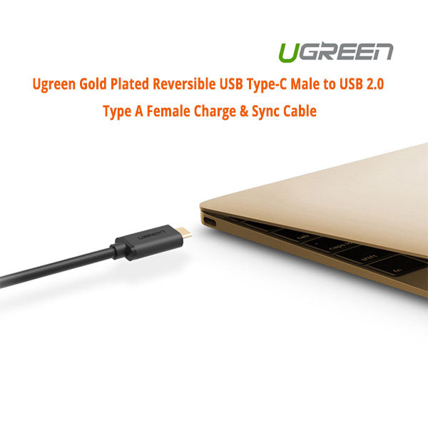 UGREEN USB Type-C Male to USB 2.0 Type A Female Charge & Sync Cable (30175) | Auzzi Store