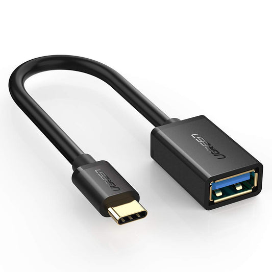 UGREEN USB Type-C Male to USB 3.0 Type A Female OTG Cable - Black 15CM (30701) | Auzzi Store