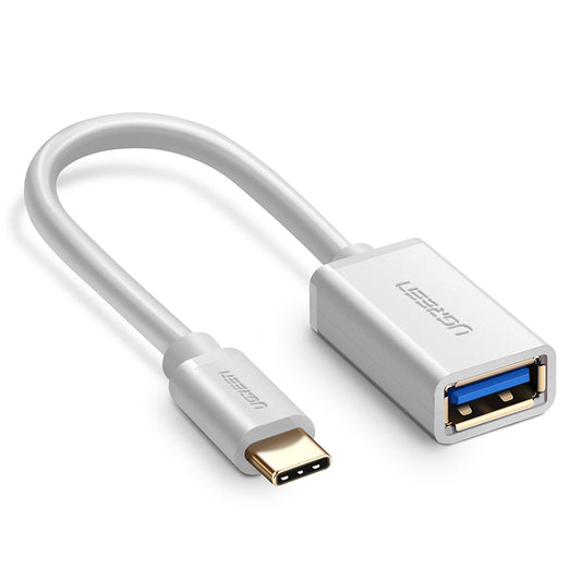 UGREEN USB Type-C Male to USB 3.0 Type A Female OTG Cable - White 15CM (30702) | Auzzi Store