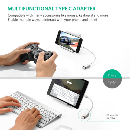 UGREEN USB Type-C Male to USB 3.0 Type A Female OTG Cable - White 15CM (30702) | Auzzi Store