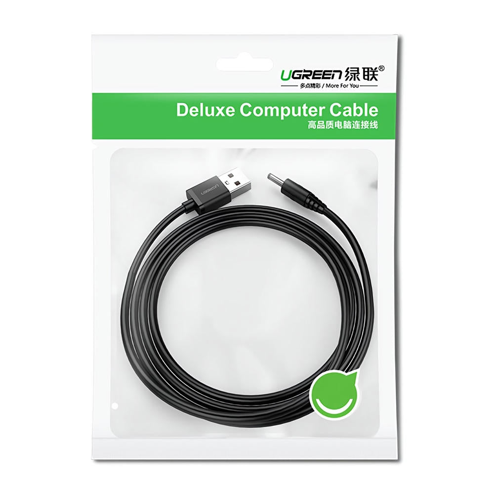 UGREEN USB2.0-A to DC 3.5mm M/F Charging Cable 1m (Black) 10376 | Auzzi Store