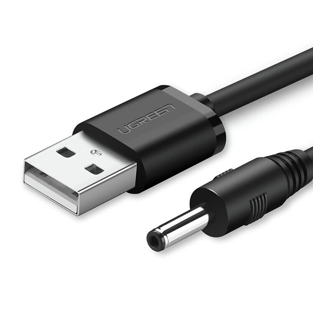 UGREEN USB2.0-A to DC 3.5mm M/F Charging Cable 1m (Black) 10376 | Auzzi Store