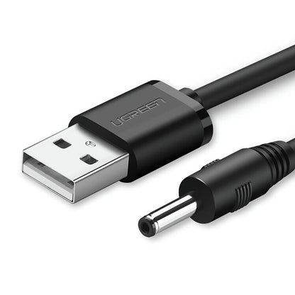 UGREEN USB2.0-A to DC 3.5mm M/F Charging Cable 1m (Black) 10376 | Auzzi Store