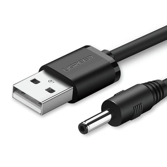 UGREEN USB2.0-A to DC 3.5mm M/F Charging Cable 1m (Black) 10376 | Auzzi Store
