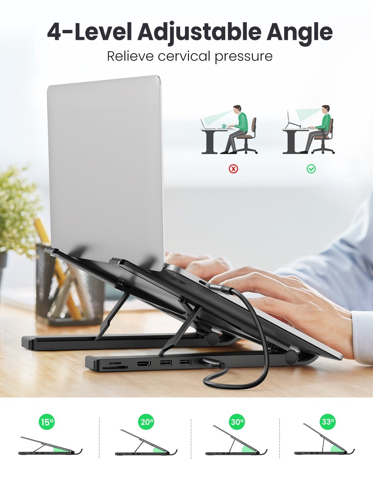 UGREEN X-Kit Laptop Stand Docking Station (80551) | Auzzi Store