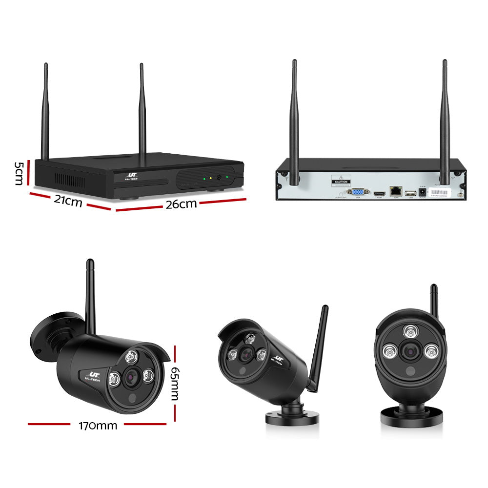 UL-TECH 3MP 8CH Wireless Security Camera NVR Video | Auzzi Store