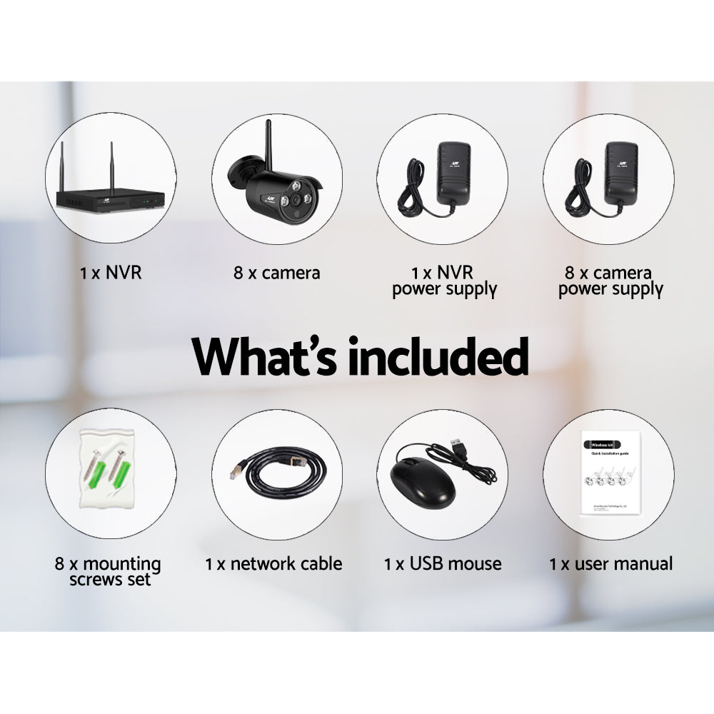 UL-TECH 3MP 8CH Wireless Security Camera NVR Video | Auzzi Store