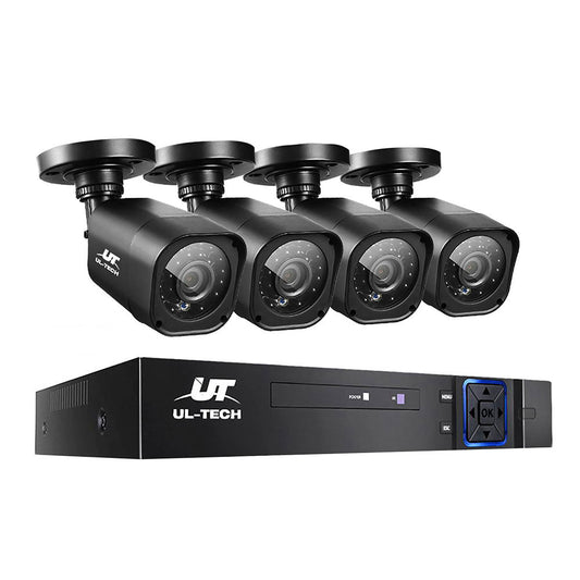 UL-TECH 4CH 5 IN 1 DVR CCTV Security System Video Recorder 4 Cameras 1080P HDMI Black | Auzzi Store