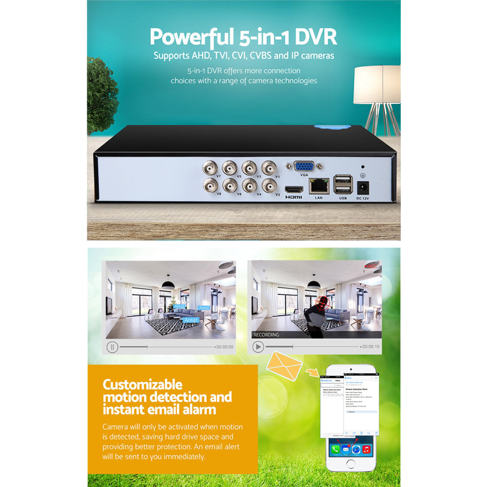 UL Tech 8 Channel CCTV Security Video Recorder | Auzzi Store