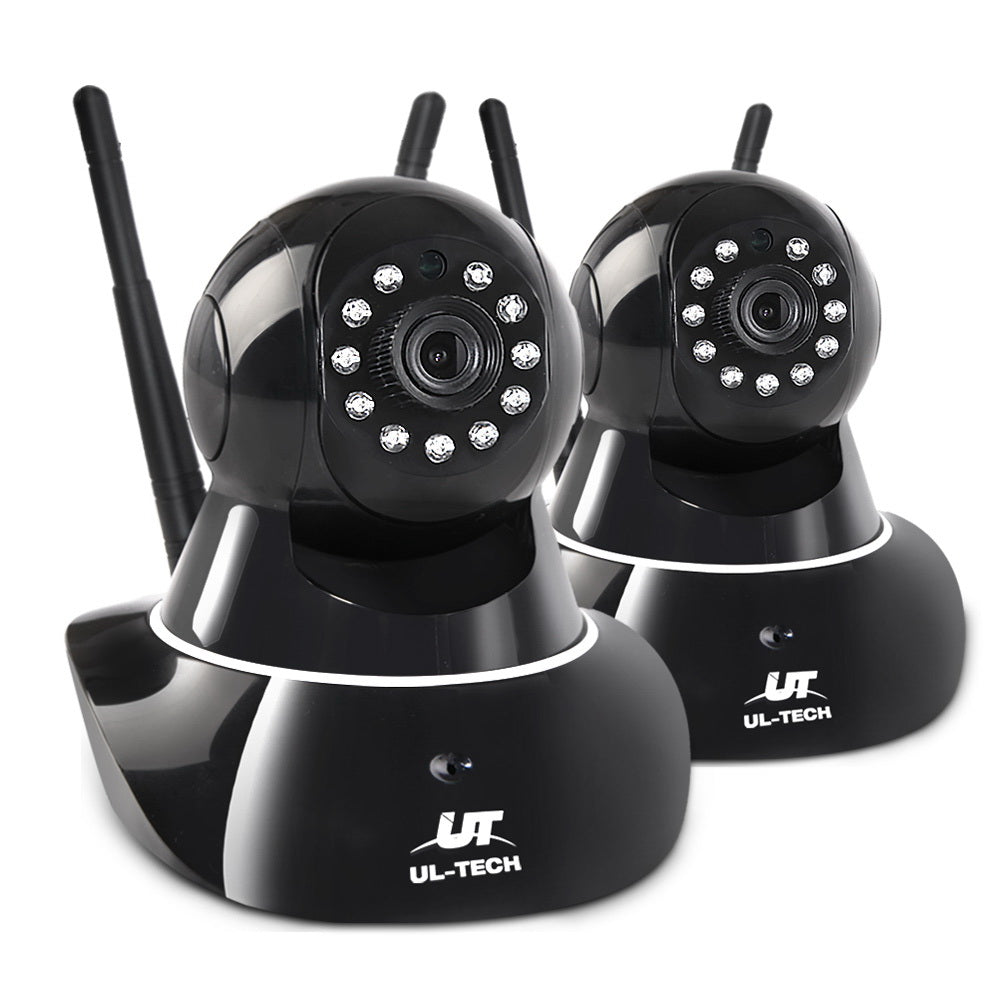 UL Tech Set of 2 1080P Wireless IP Cameras - Black | Auzzi Store