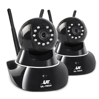 UL Tech Set of 2 1080P Wireless IP Cameras - Black | Auzzi Store