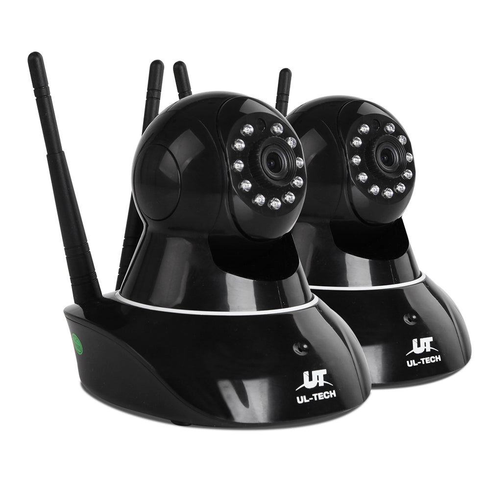 UL Tech Set of 2 1080P Wireless IP Cameras - Black | Auzzi Store