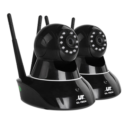 UL Tech Set of 2 1080P Wireless IP Cameras - Black | Auzzi Store