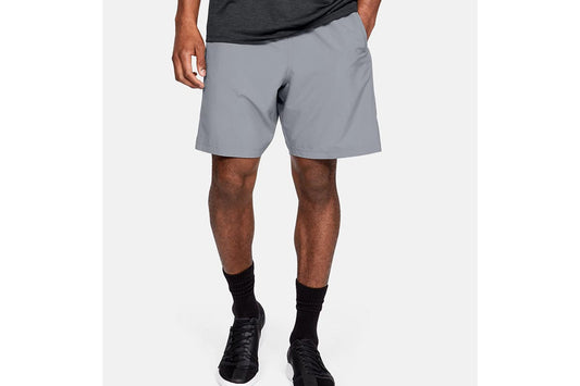 Under Armour Men's Woven Graphic Shorts (Steel/Black, Size S)