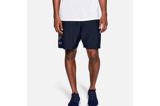 Under Armour Men's Woven Graphic Shorts (Academy/Steel, Size S)