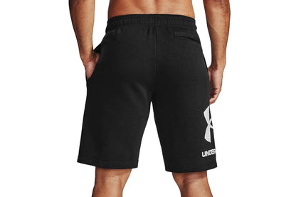 Under Armour Men's Rival Fleece Big Logo Shorts (Black/Onyx White)