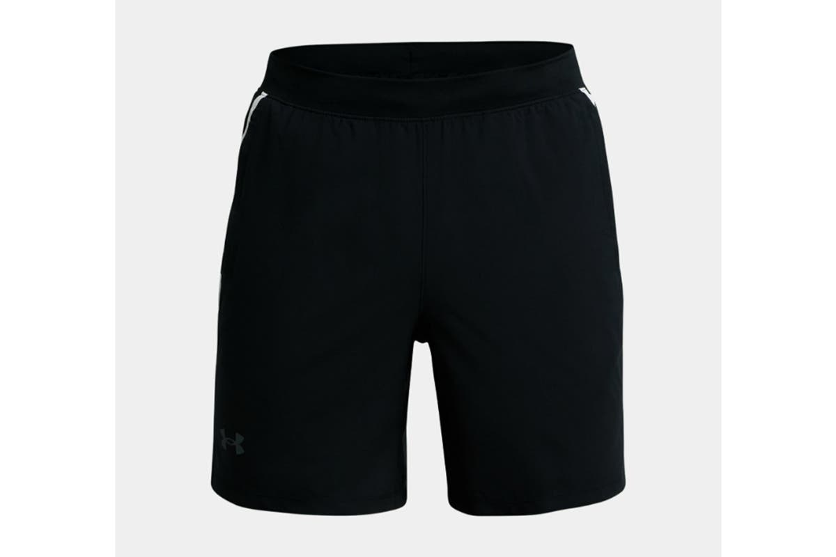 Under Armour Men's Launch 7" Shorts (Black/White/Reflective)