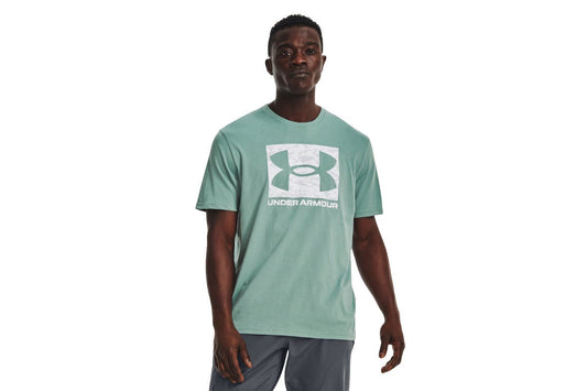 Under Armour Men's ABC Camo Boxed Logo Short Sleeve T-Shirt (Fresco Green/White, Size 2XL)