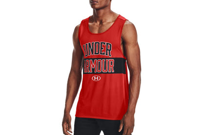 Under Armour Men's Tech 2.0 Signature Tank (Radiant Red/White, Size XXL)