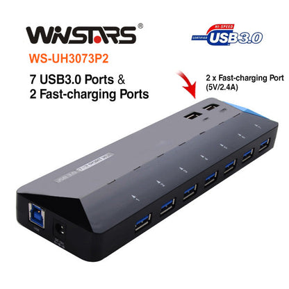 USB3.0 7 Ports Hub Plus 2 extra 2.4A Fast-charging Ports | Auzzi Store