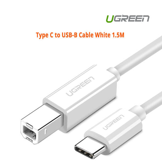 Ugreen Type C to USB-B Cable White 1.5M 40417 | Auzzi Store