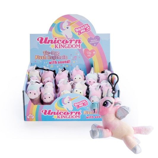 Unicorn Tie Dye Plush Keychain with Sound | Auzzi Store